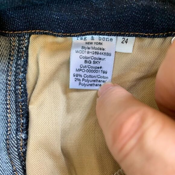 Rag & bone Nina high rise cigarette 24 vgc frayed - Picture 15 of 15